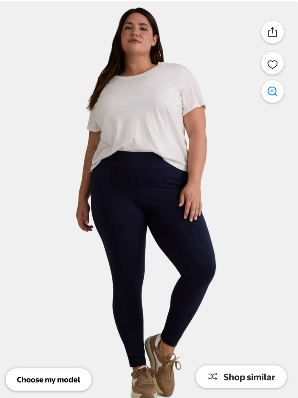 Terra & Sky Black and Navy Full Length Leggings Duo size 1X (16W-18W) - Picture 6 of 11